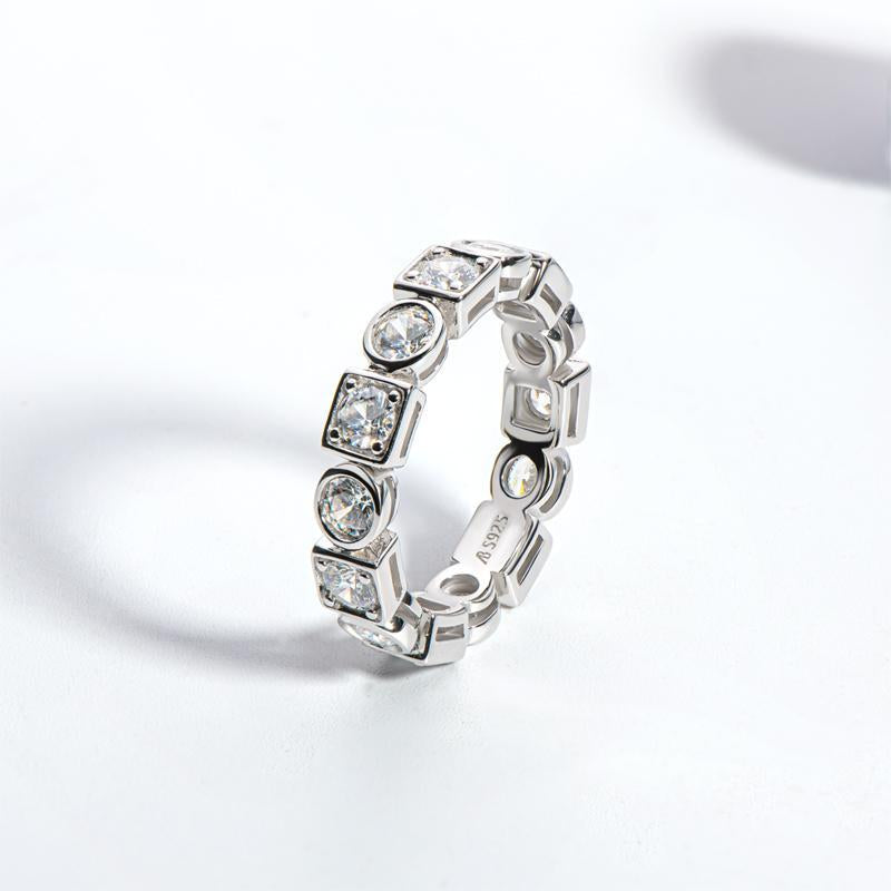 925 Sterling Silver Round CZ Full Eternity Ring