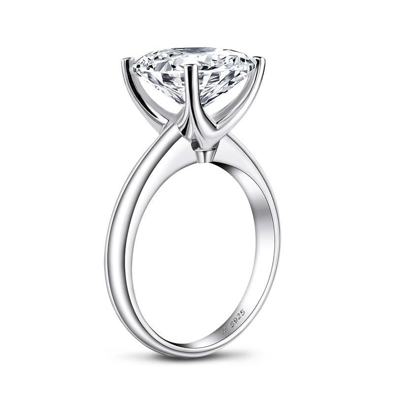 925 Sterling Silver Classic Round Cut CZ Solitaire Ring