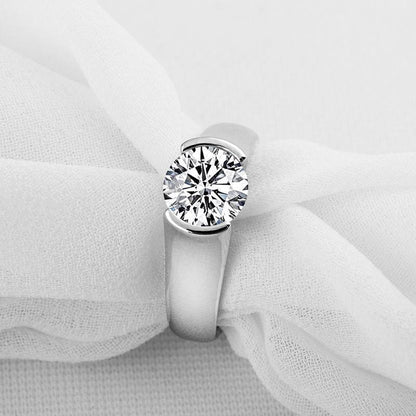 925 Sterling Silver Classic Round Cut CZ Solitaire Ring