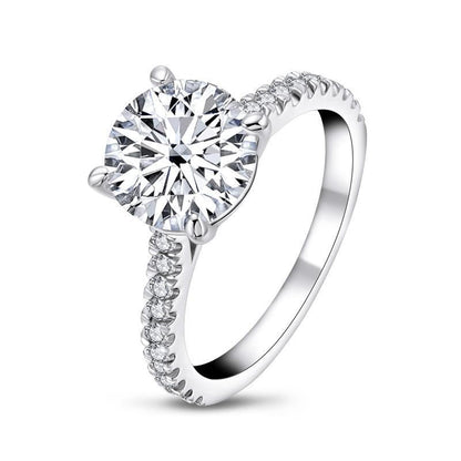 925 Sterling Silver Brilliant Round Cut CZ Diamond Ring