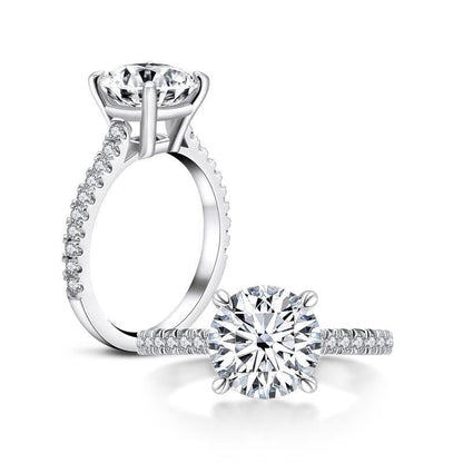 925 Sterling Silver Brilliant Round Cut CZ Diamond Ring