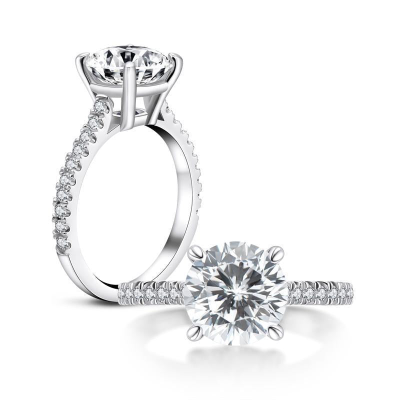 925 Sterling Silver Brilliant Round Cut CZ Diamond Ring