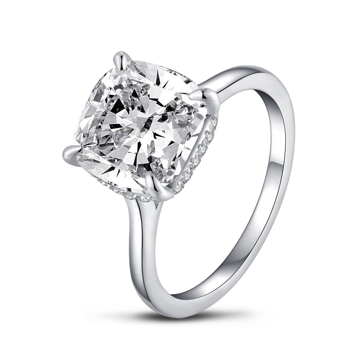 925 Sterling Silver Cushion Cut Ring