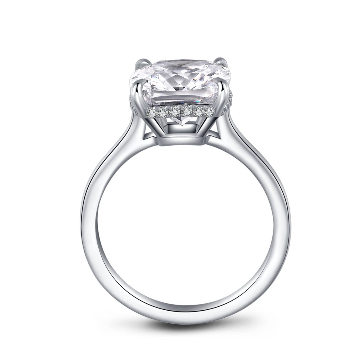 925 Sterling Silver Cushion Cut Ring