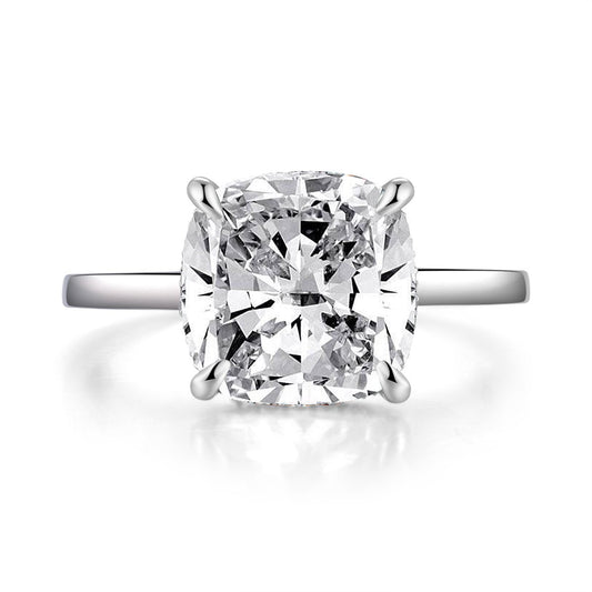 925 Sterling Silver Cushion Cut Ring