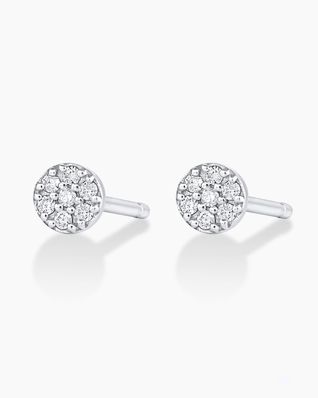 925 Sterling Silver Diamond Pavé Studs Earrings 10