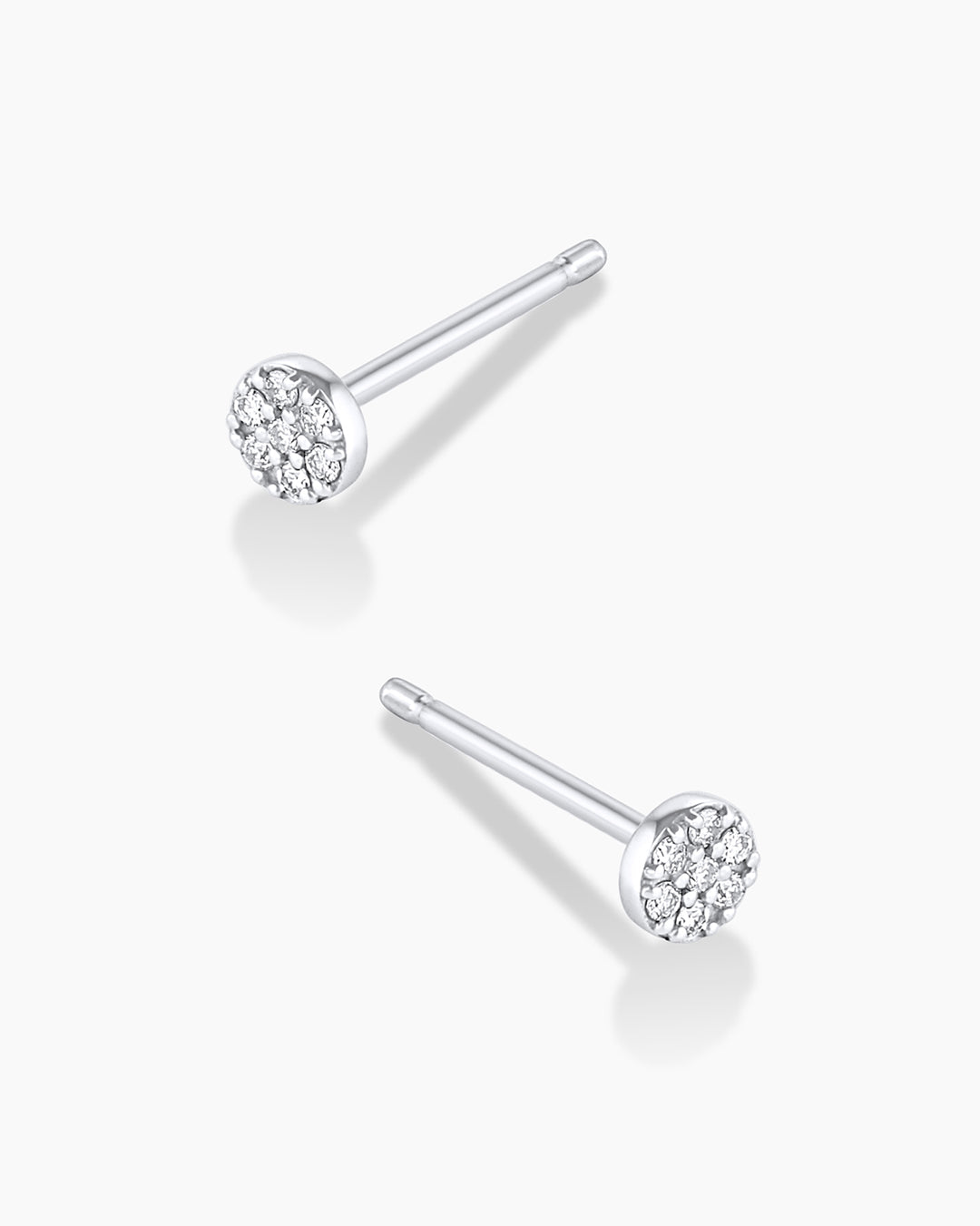 925 Sterling Silver Diamond Pavé Studs Earrings 11