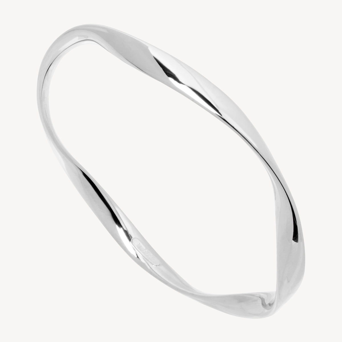 65mm Large Garden of Eden Silver Bangle 1