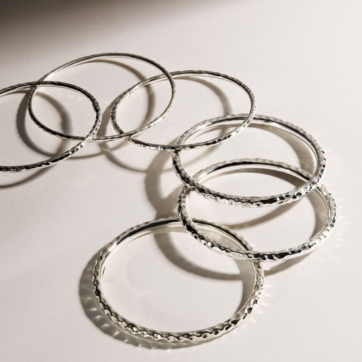 3mm Moonglow Bangle Silver Bracelets 3