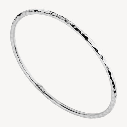 3mm Moonglow Bangle Silver Bracelets 1