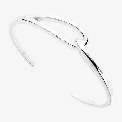 60mm Gratitude Cuff Silver Bracelets 1