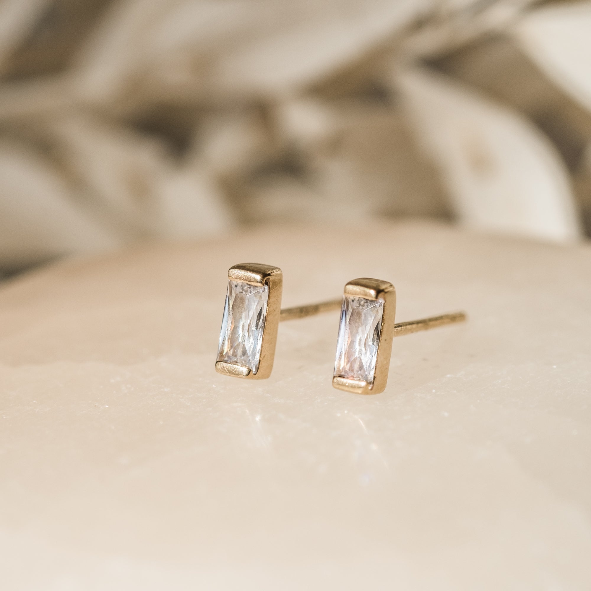 925 Sterling Silver Baguette Stud Earrings: Sleek Sparkle 6