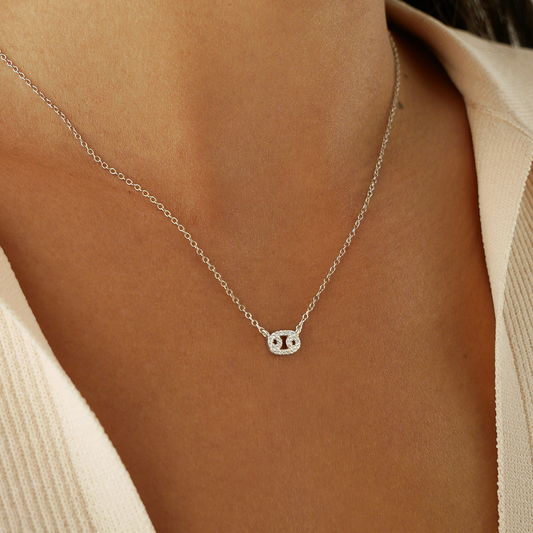 925 Sterling Silver Cancer Charm Necklace 2