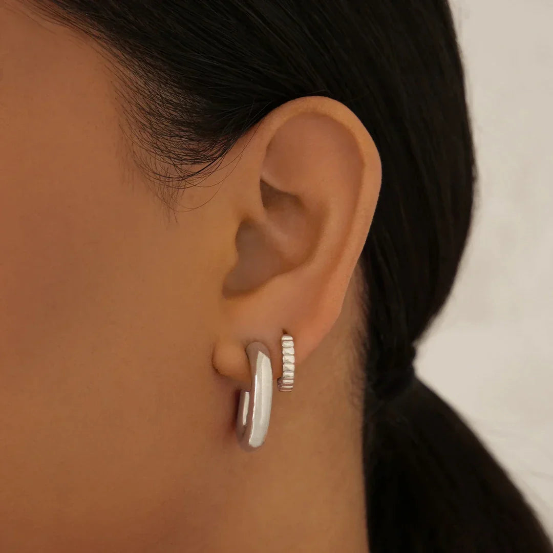 925 Sterling Silver Corrina Hoops 4