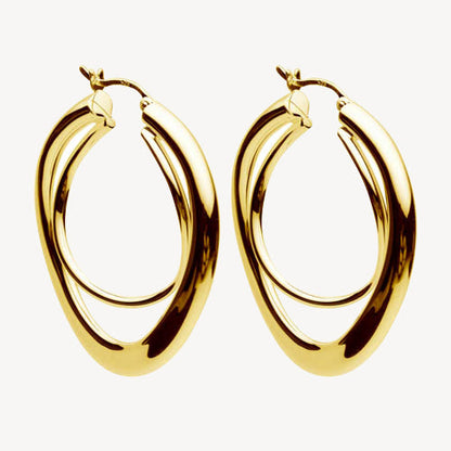 40mm Strudel Hoop Silver Earring 6