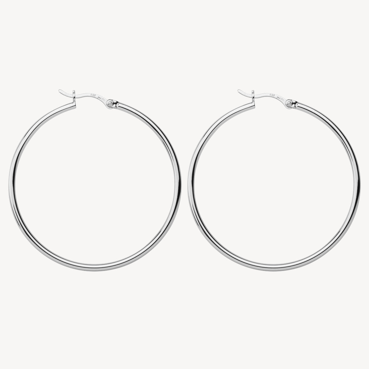 2mm Simple Hoop Silver Earring 7