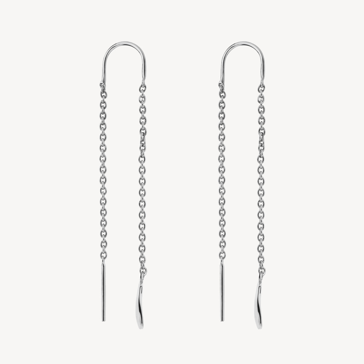 Double Beat Thread Silver Earring 4