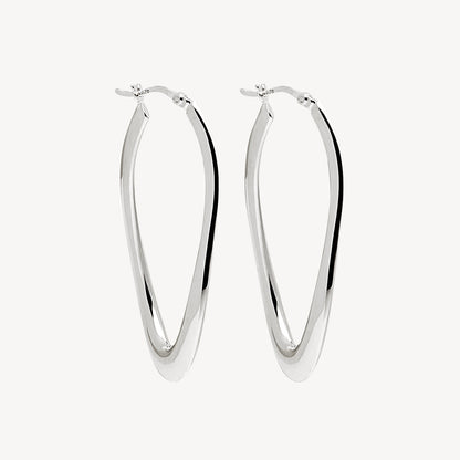 Basta Hoop Silver Twisted Earring 1