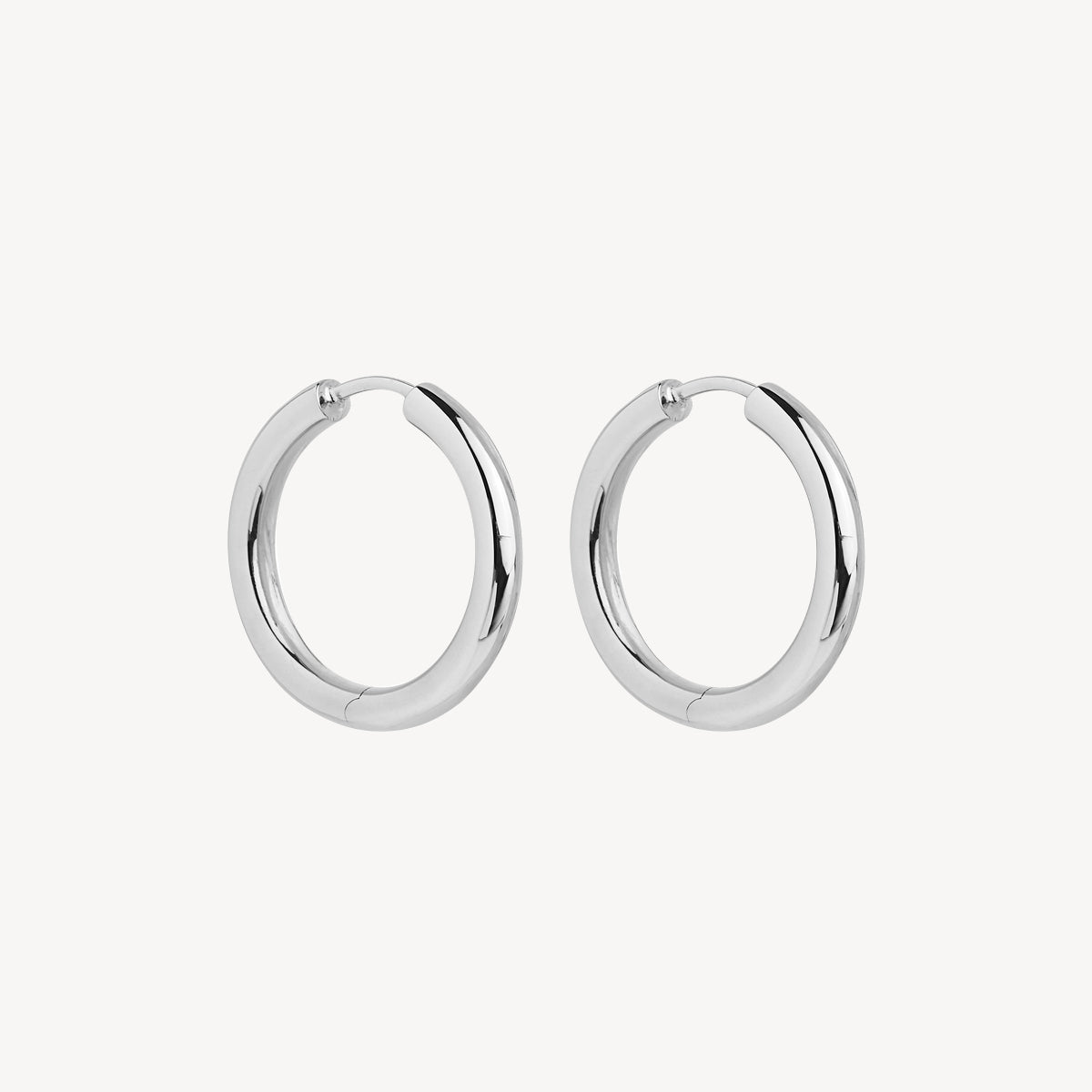 3mm Subtle Huggie Silver Earring 1