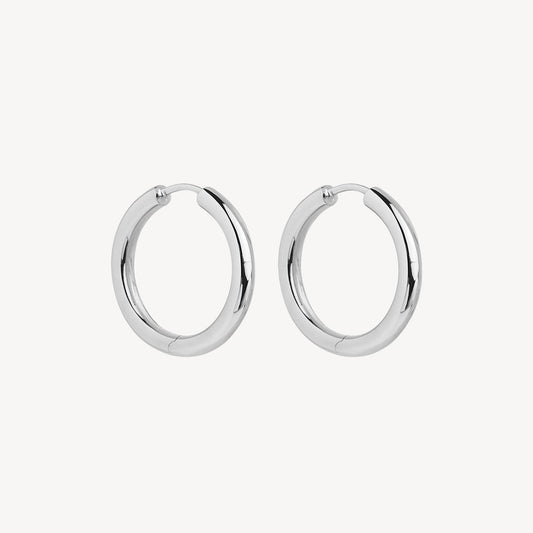 3mm Subtle Huggie Silver Earring 1