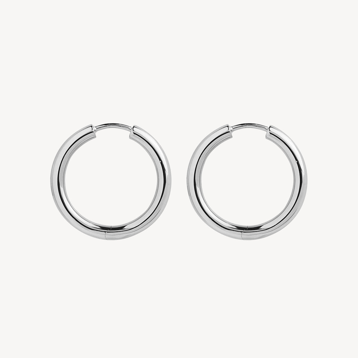 3mm Subtle Huggie Silver Earring 6