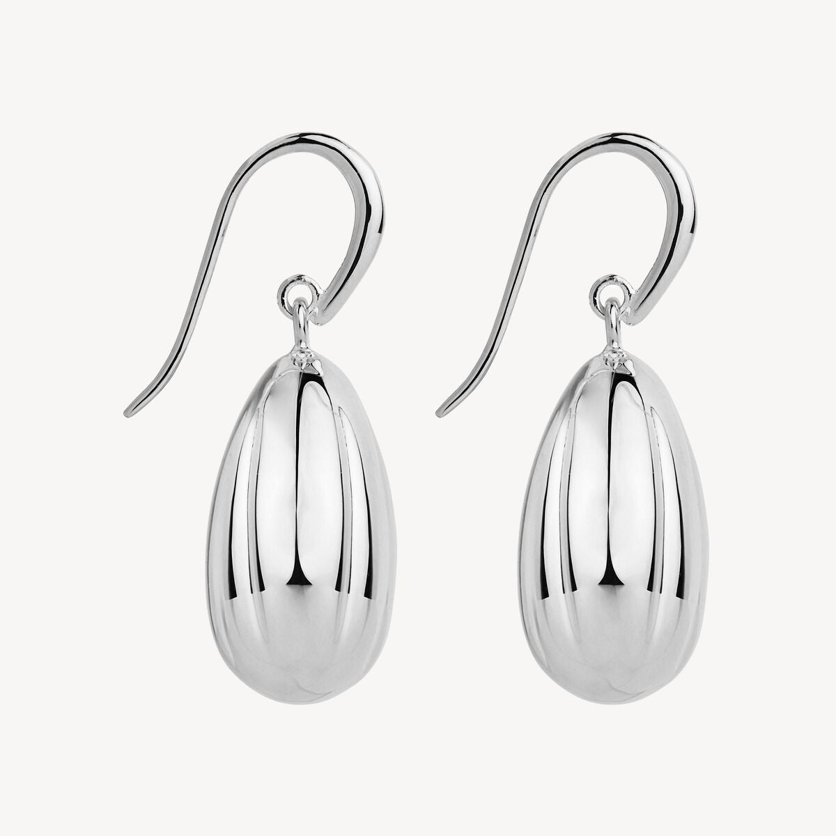 Cacao Drop Tear Shape Silver Earring 4