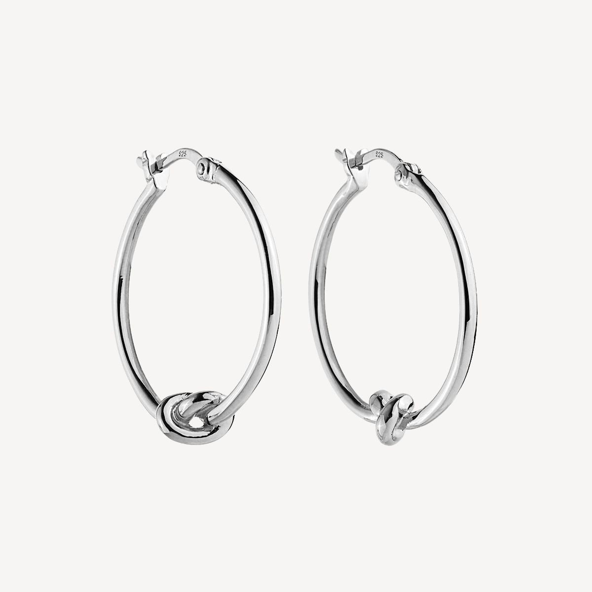 Nature’s Knot Hoop Silver Earring 1