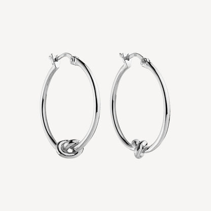 Nature’s Knot Hoop Silver Earring 1