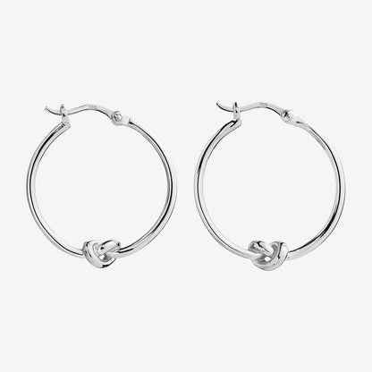 Nature’s Knot Hoop Silver Earring 4