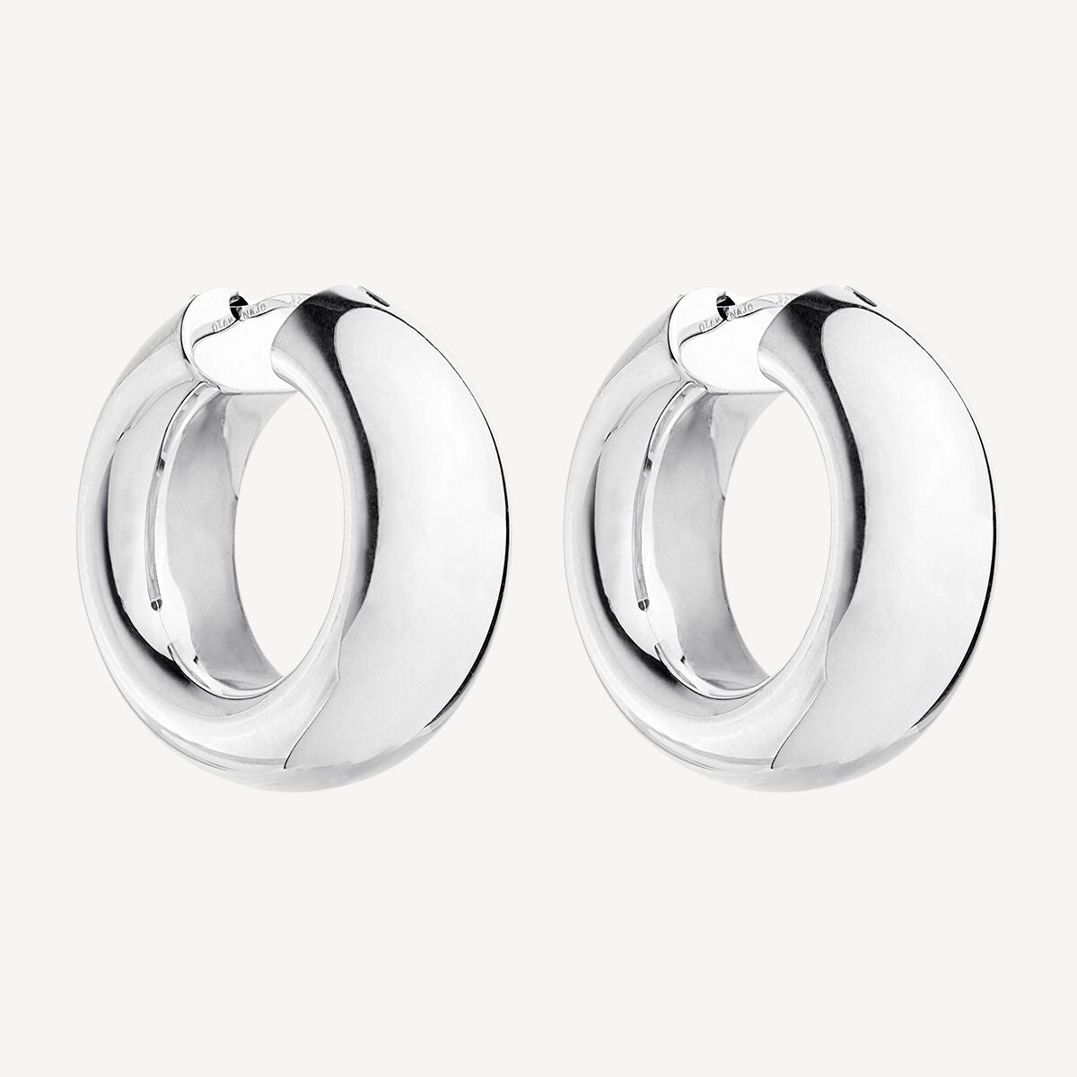 10mm Panorama Hoop Silver Earrings 1