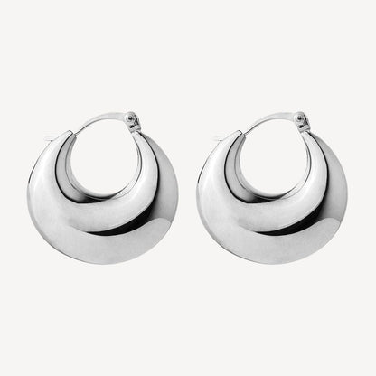 Billow Hoop Silver Earring 5