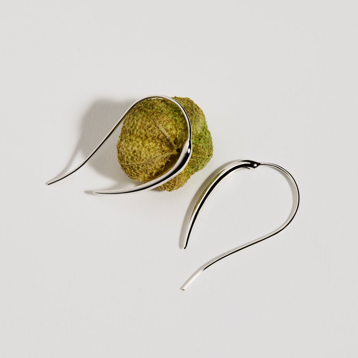 Chichilli Chili Shape Silver Earrings 2