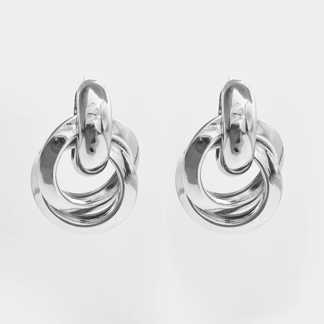 925 Sterling Silver Nadia Knot Knocker Earrings 2