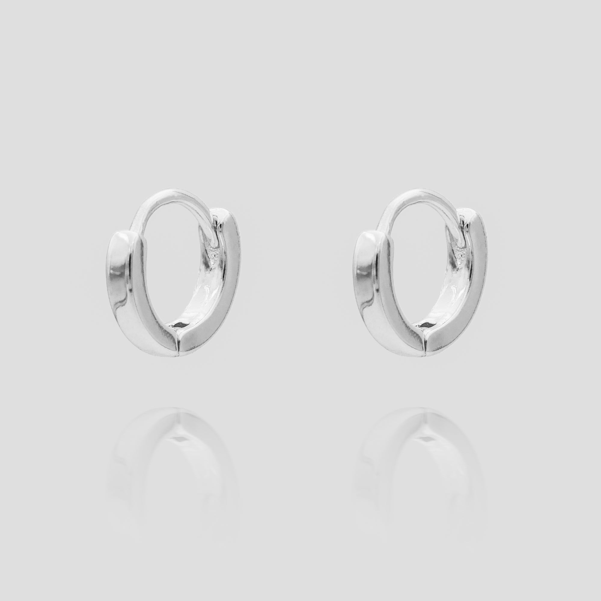 925 Sterling Silver Elle Silver Filled Huggie Earrings 1