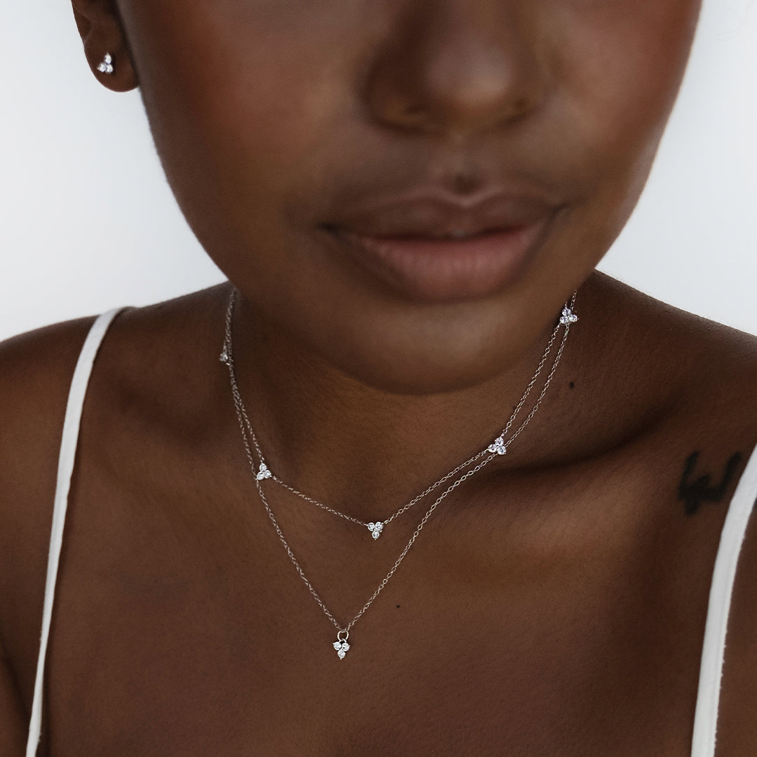 925 Sterling Silver Fleur Choker 3