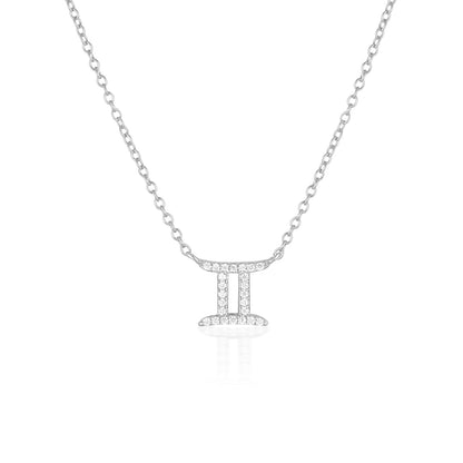 925 Sterling Silver Gemini Charm Necklace 1