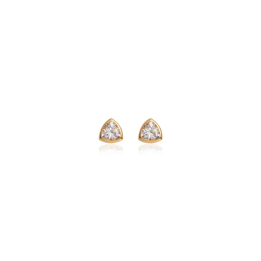 Sterling Silver Crystal Stud Earrings: Sparkling Simplicity 1