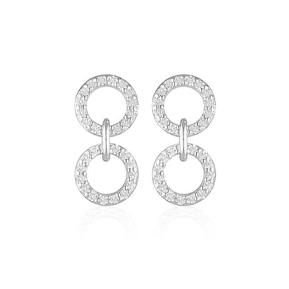 925 Sterling Silver Harper Drop Cubic Zirconia Earrings 1