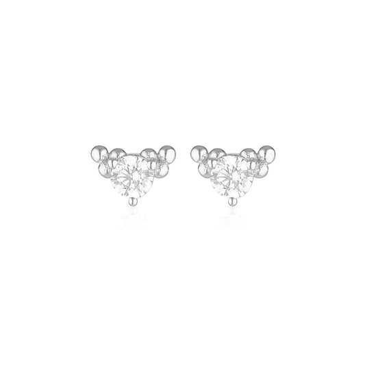 925 Sterling Silver Harry Cubic Zirconia Earrings 1