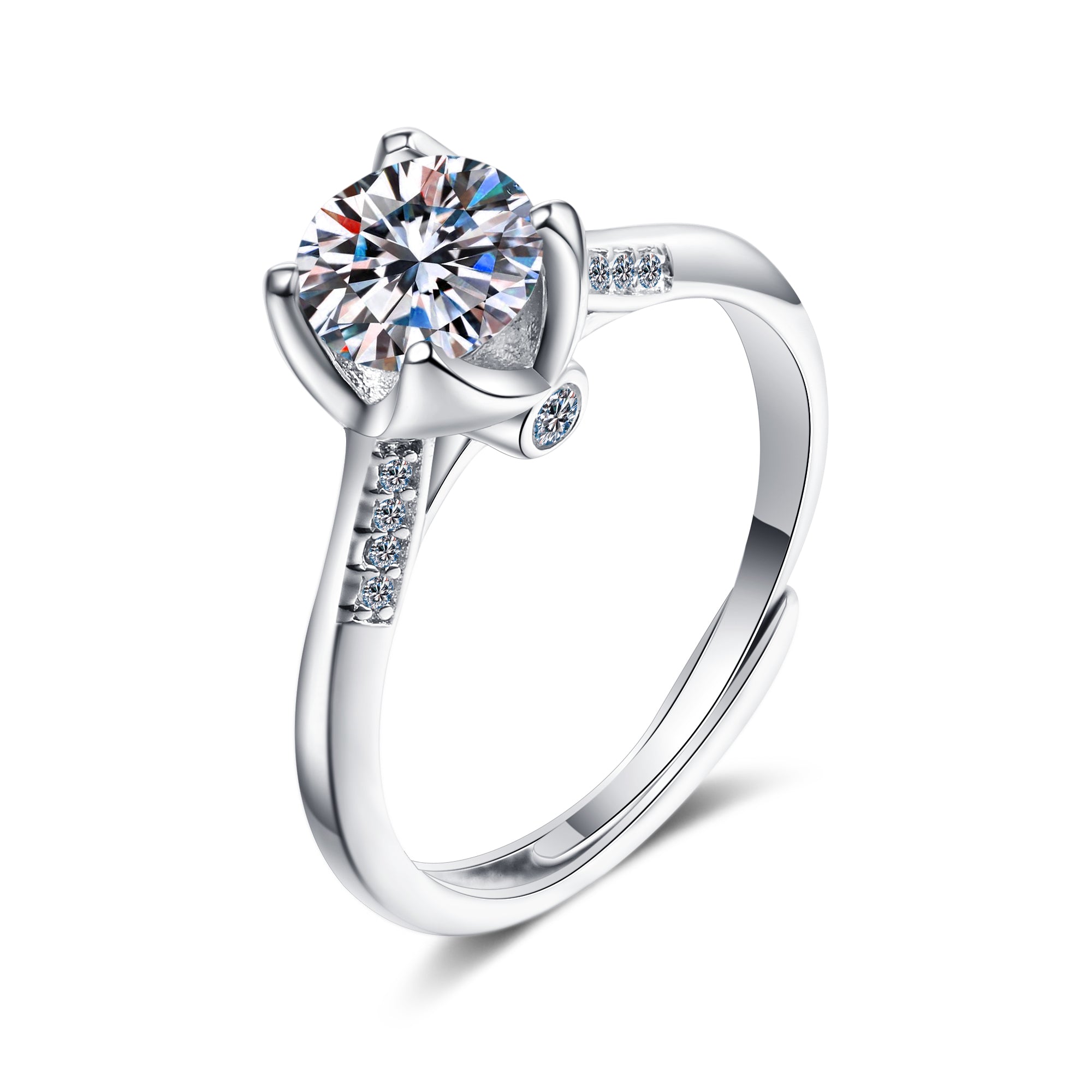 925 Silver Sterling Classic Round Cut CZ Ring