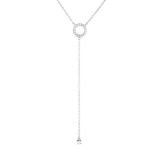 925 Sterling Silver Harper Drop Cubic Zirconia Necklace 1