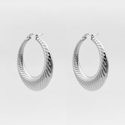 925 Sterling Silver Julia Silver Hoops 4