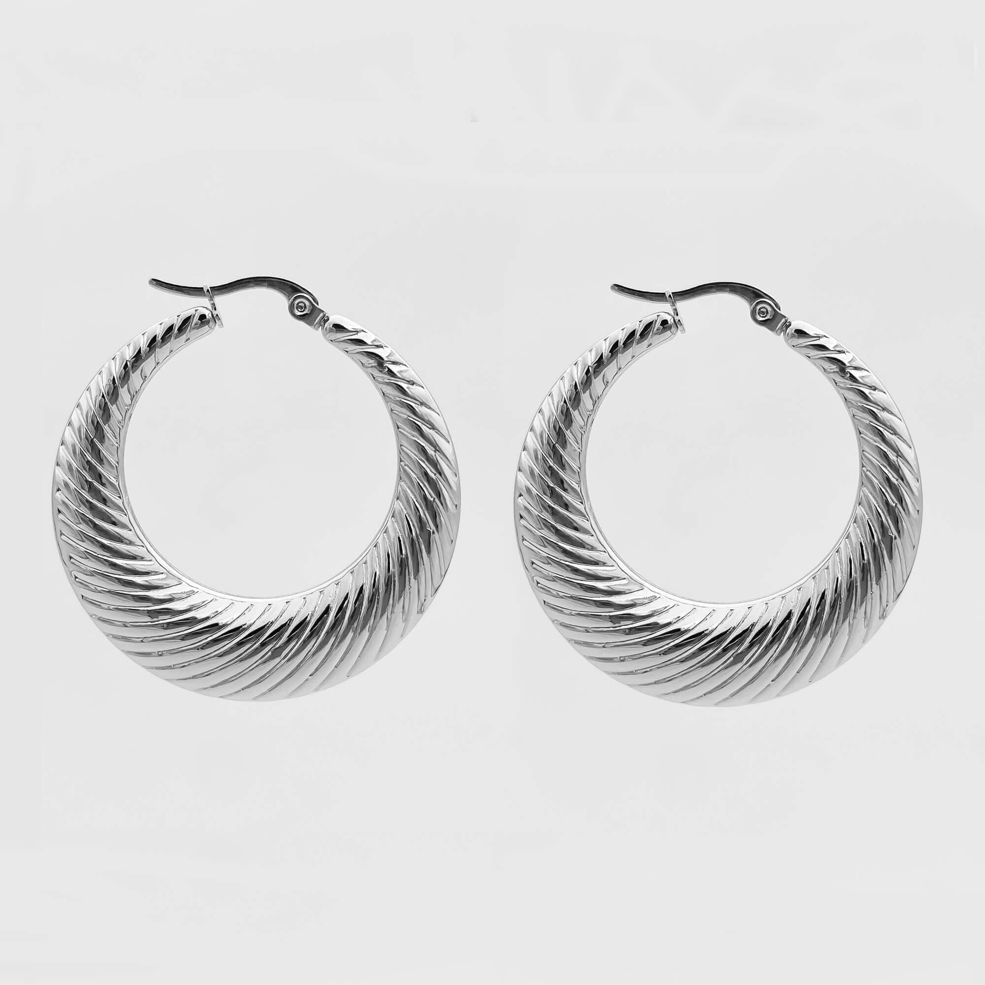 925 Sterling Silver Julia Silver Hoops 1