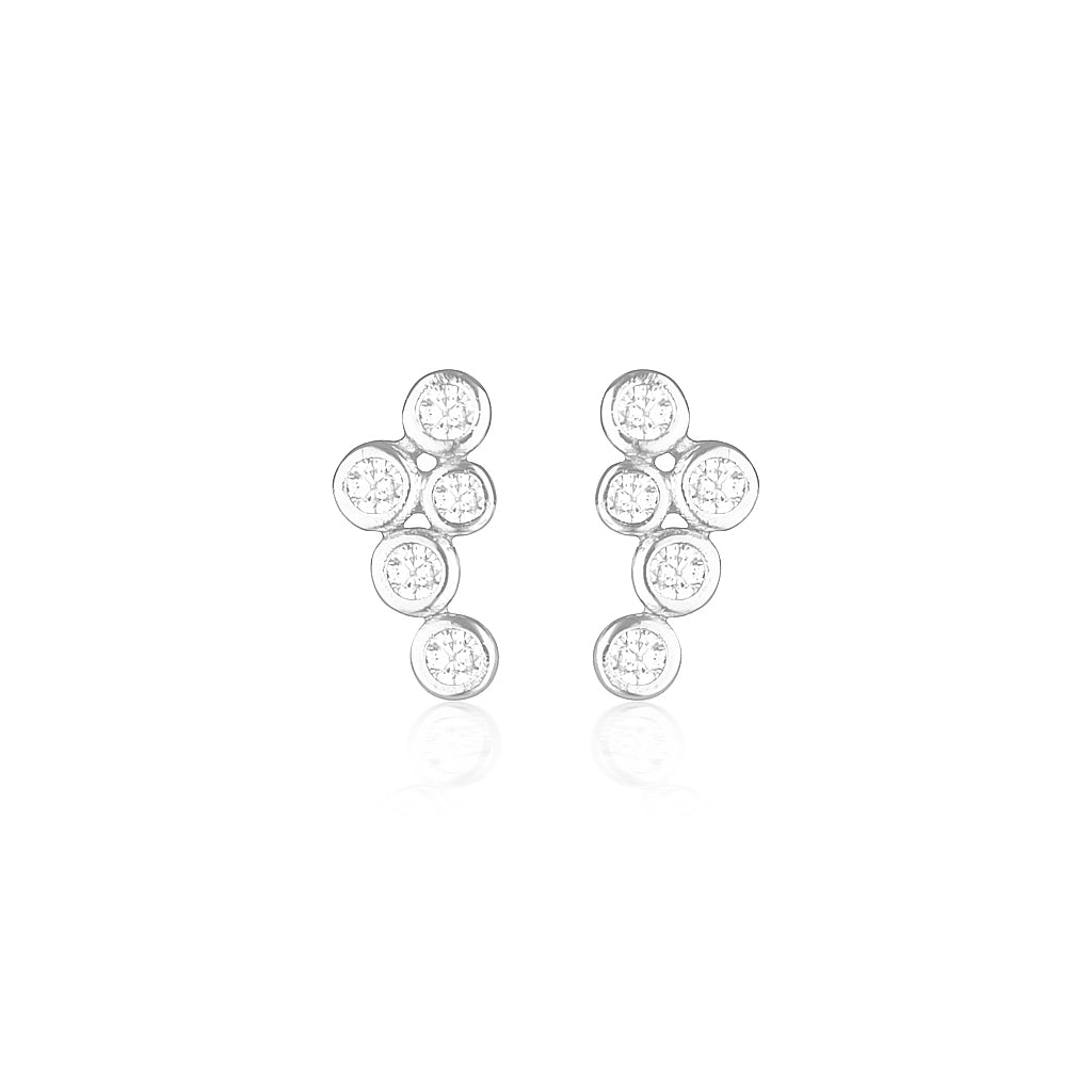 925 Sterling Silver Sonny Round Cut Cubic Zirconia Earrings 1