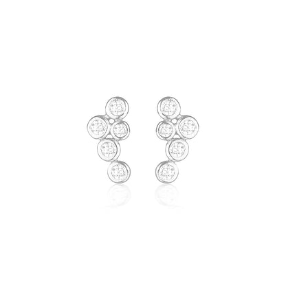 925 Sterling Silver Sonny Round Cut Cubic Zirconia Earrings 1