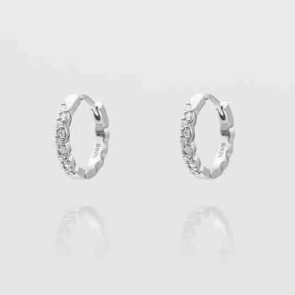 925 Sterling Silver Kasia Huggie Earrings 2