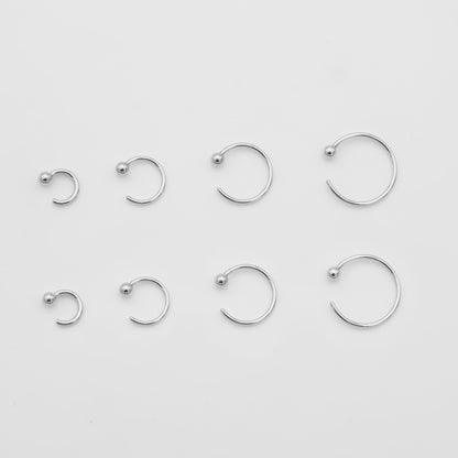 925 Sterling Silver Lara Half Hoop Earrings 8