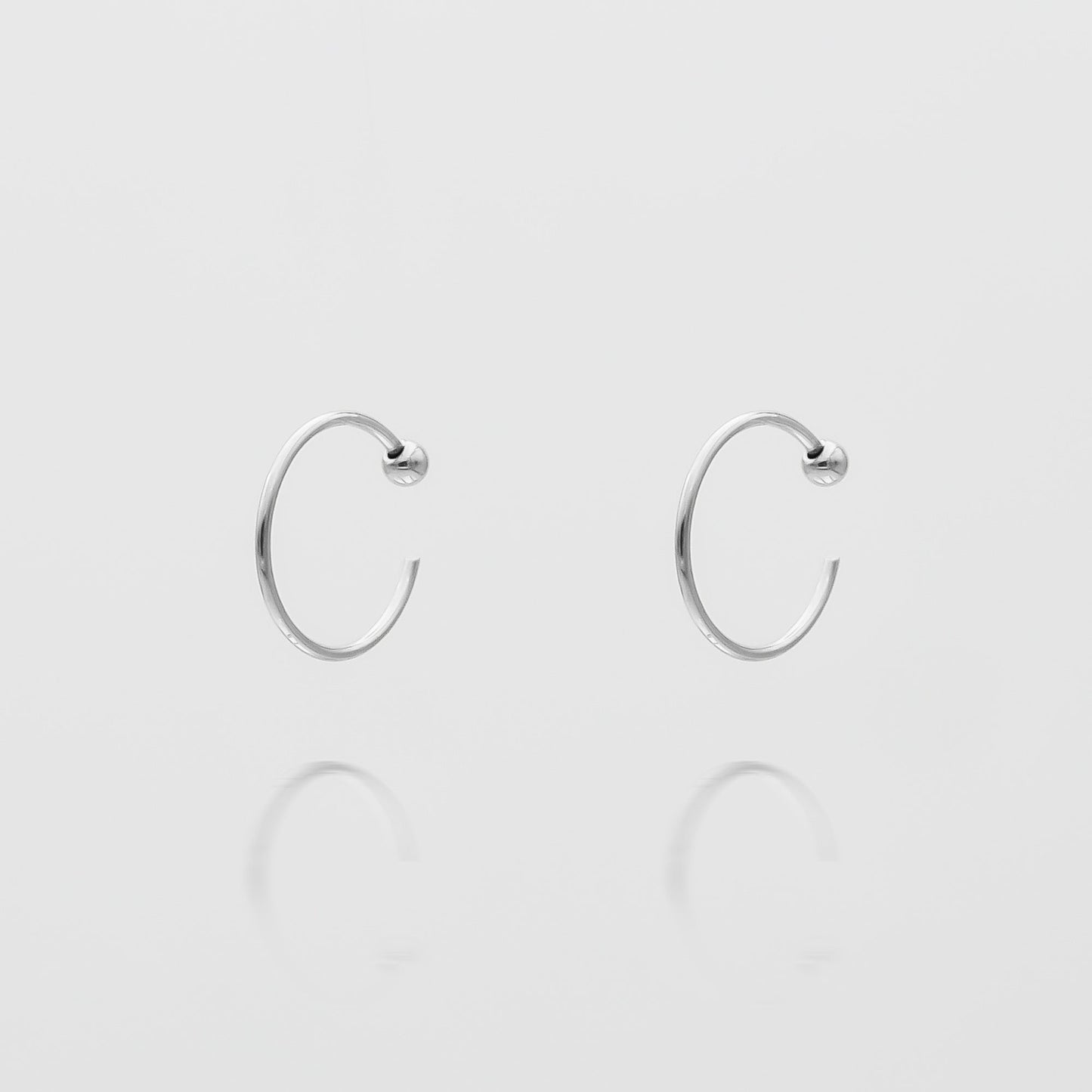 925 Sterling Silver Lara Half Hoop Earrings 2