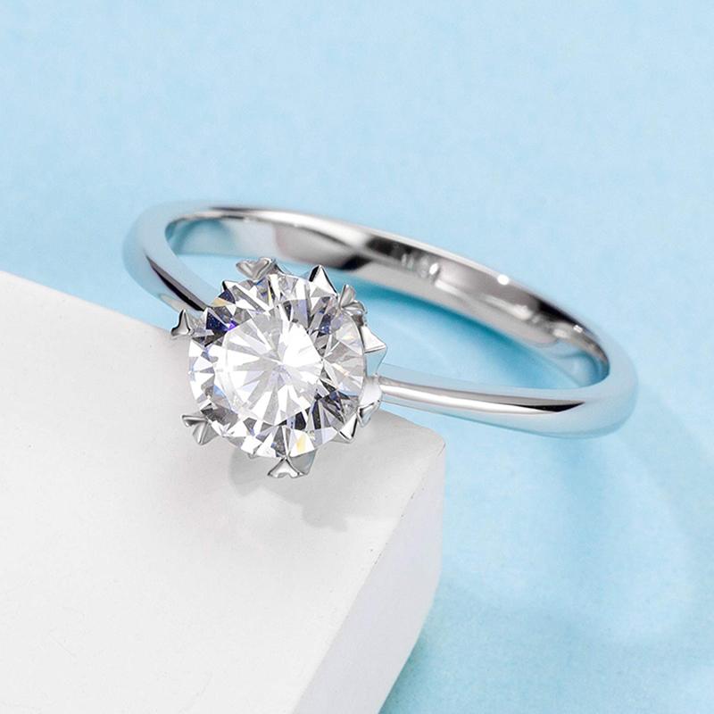 925 Sterling Silver Classic Round Cut CZ Solitaire Ring