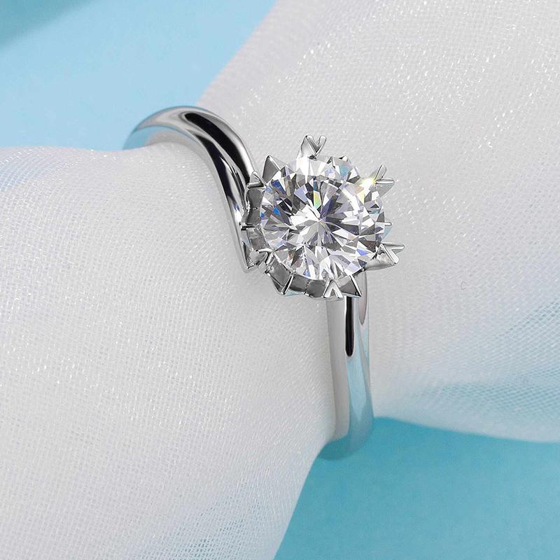 925 Sterling Silver Classic Round Cut CZ Solitaire Ring